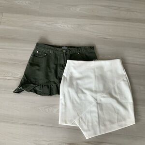 Tobi Olive and Cream Skirt Set